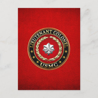 Cartão Postal Fuzileiros navais dos EUA: Tenente-Coronel (USMC L