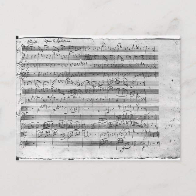 Cartão Postal G major para violino, cravo e violoncelo 3 (Frente)