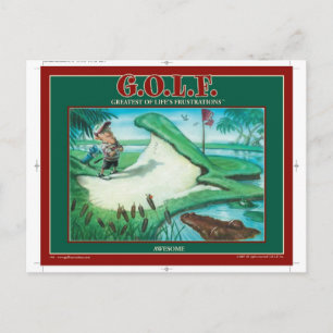 CARTÃO POSTAL G.O.L.F. A MAIOR FRUSTRAÇÃO DA VIDA
