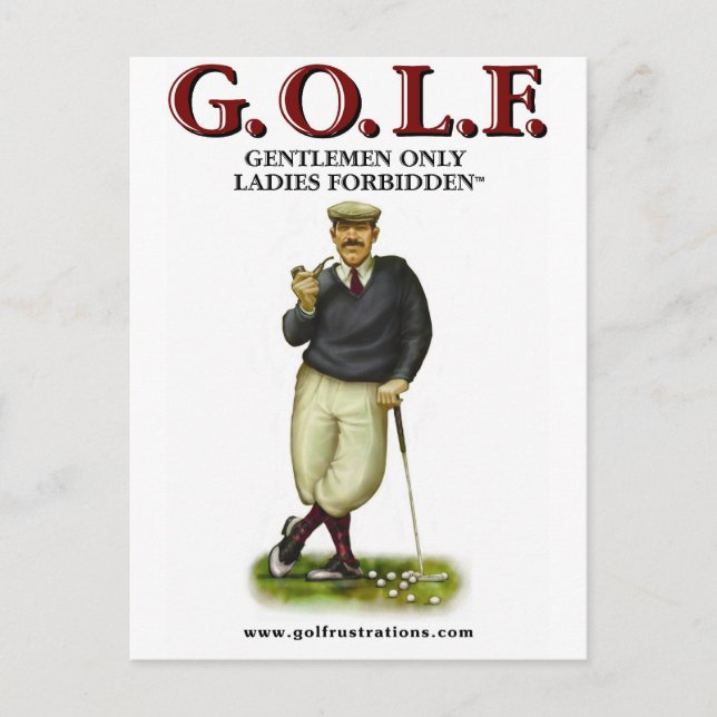 CARTÃO POSTAL G.O.L.F. SENHORES DEPUTADOS SÓ SENHORAS PROIBIDAS (Frente)
