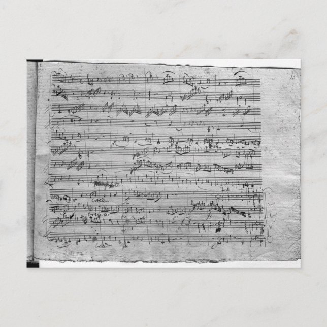 Cartão Postal G. para violino, cravo e violoncelo (Frente)