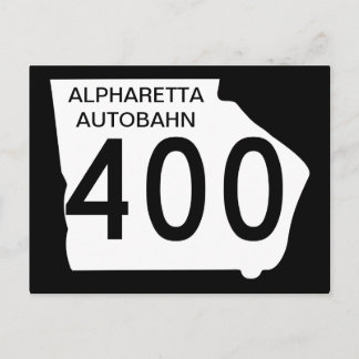 Cartão Postal GA 400 "Alpharetta Autobahn"