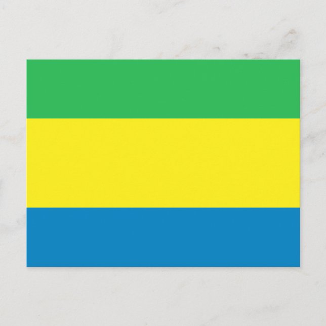 Cartão Postal Gabão Flag (Frente)