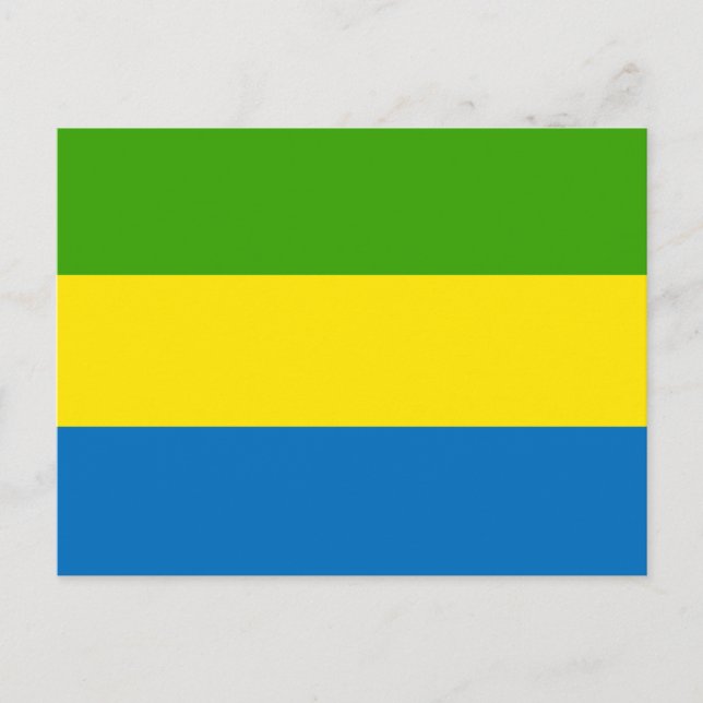 Cartão Postal Gabão Flag (Frente)
