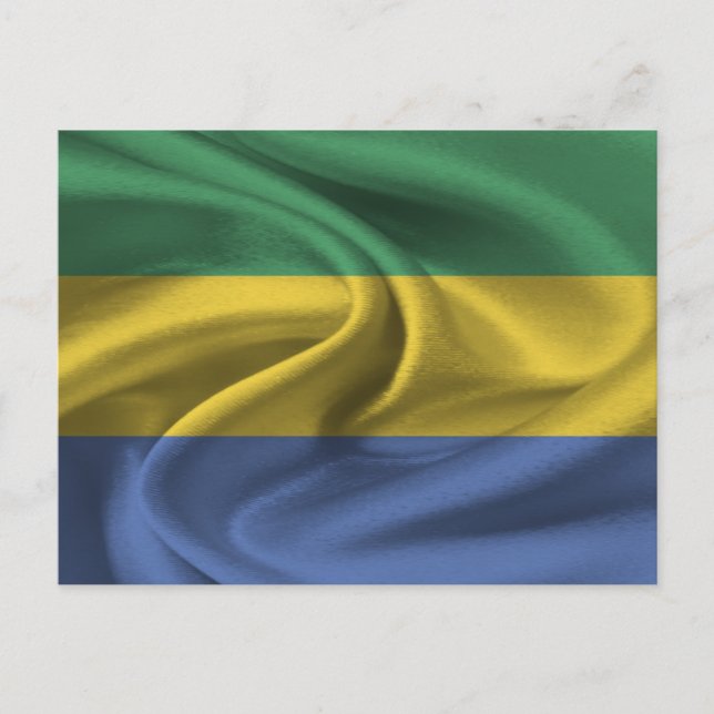 Cartão Postal Gabão Flag (Frente)
