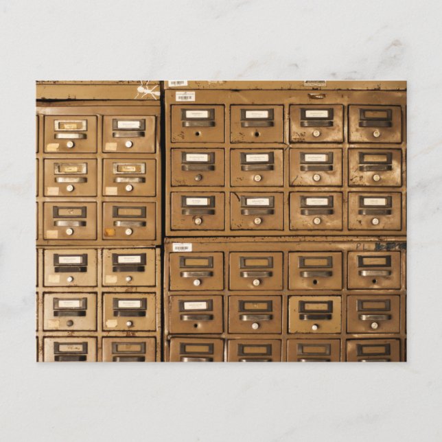 Cartão Postal Gabinetes de Preenchimento Antigos Desutilizados (Frente)