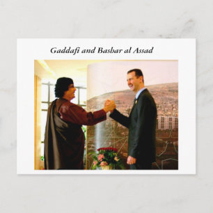 Cartão Postal Gaddafi e Bashar al Assad