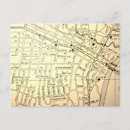 Cartão Postal Gadsden, AL Vintage Map