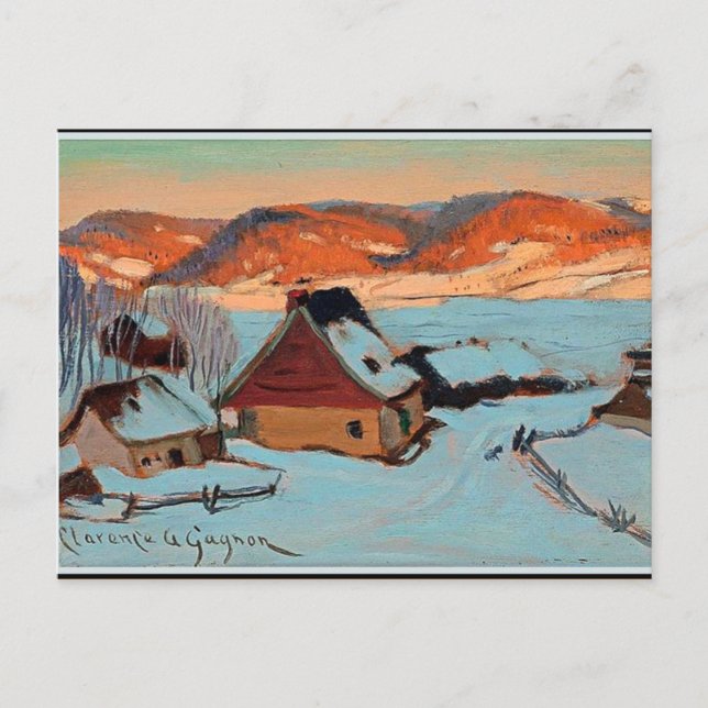 Cartão Postal Gagnon - Twilight - Winter in Quebec (Frente)