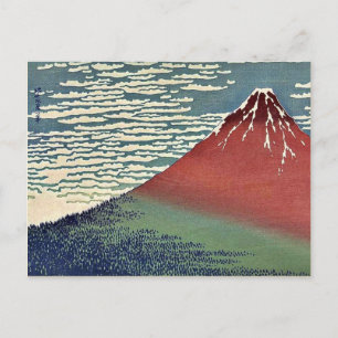 Cartão Postal Gaifu kaisei por Katsushika, Hokusai Ukiyoe