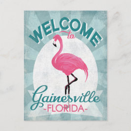 Cartão Postal Gainesville Florida Pink Flamingo Retro