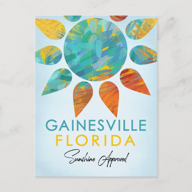 Cartão Postal Gainesville Florida Sunshine Viagem (Frente)