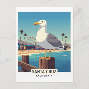 Cartão Postal Gaivota em Santa Cruz Califórnia Viagem