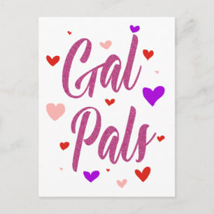 Cartão Postal Gal Pals Happy Galentines Day Dias de os namorados