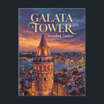 Cartão Postal Galata Tower, Istanbul, Marmara<br><div class="desc">The Galata Tower is a medieval stone tower that has watched over Istanbul since 1348. Originally part of a Genoese fortification, it offers the most comprehensive 360-degree views of the city, the Bosphorus, and the historic peninsula. Located in the trendy district of Beyoğlu, the tower is surrounded by narrow cobblestone...</div>