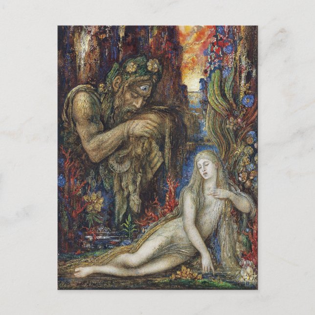 Cartão Postal Galatea Gustave Moreau Watercolor (Frente)