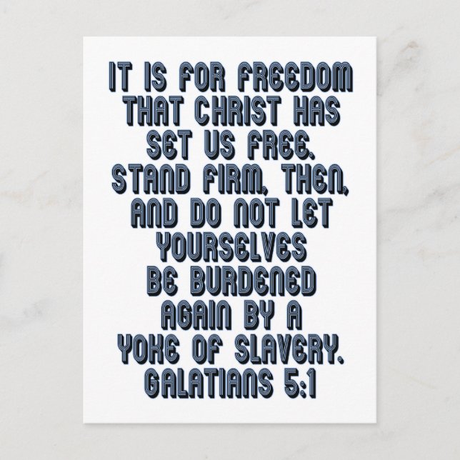 Cartão Postal Galatianos 5:1 (Frente)