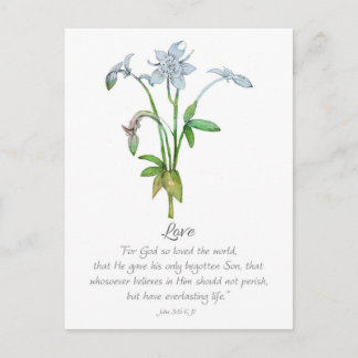 Cartão Postal Galatians Fruit of the Spirit Love John 3 16 