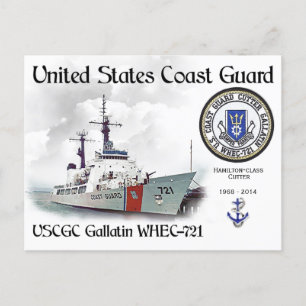 Cartão Postal Galatina USCGC WHEC-721