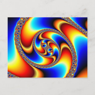 Cartão Postal Galáxia Espiral - Arte Fractal