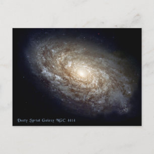 Cartão Postal Galáxia Espiral Empoeirada NGC 4414