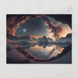 Cartão Postal Galáxia Estelar de Pico de Montanha Snowy