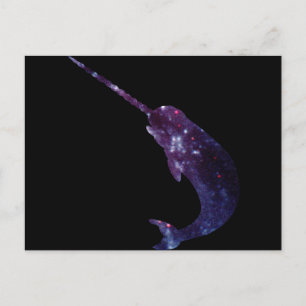 Cartão Postal Galaxy Impressão Narwhal