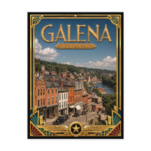 Galena Illinois Arte Deco Vintage Idade Dourada