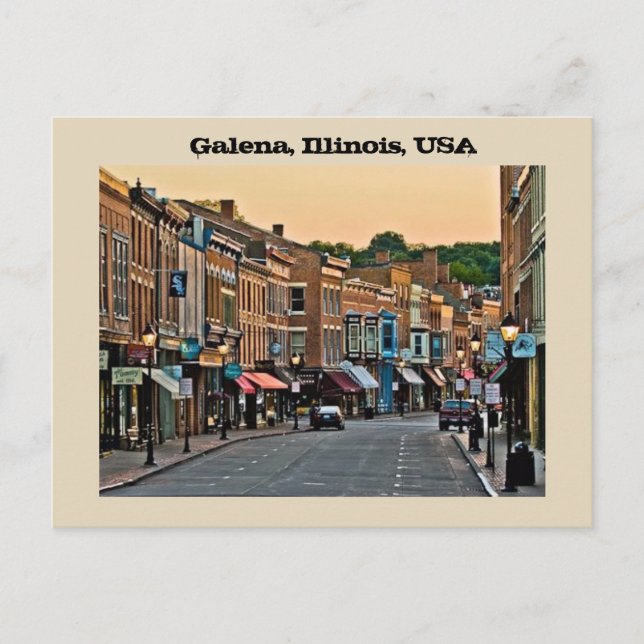 Cartão Postal Galena, Illinois, EUA (Frente)