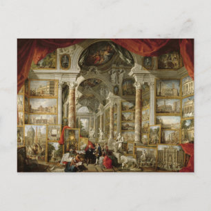 Cartão Postal Galeria com Vistas da Roma Moderna, 1759