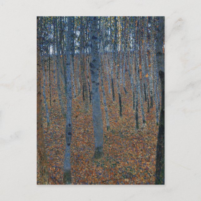 Cartão Postal Galeria de Grove Gustav Klimt BeechHD Art Nouveau (Frente)