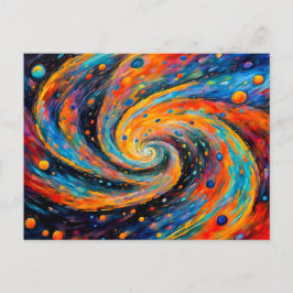 Cartão Postal Galeria de Movimento Abstrato Vibrante