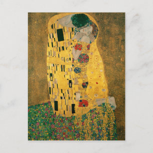 Cartão Postal Galeria Gustav Klimt The Kiss (Amantes)HD Vintage