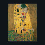 Cartão Postal Galeria Gustav Klimt The Kiss (Amantes)HD Vintage<br><div class="desc">Gustav Klimt. O Beijo (Amantes). c. 1908. Folha de óleo e ouro na canvas. Pintura original de obras de arte plásticas por um famoso artista austríaco Art Nouveau Gustav Klimt.</div>