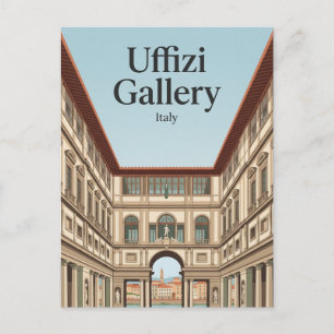 Cartão Postal Galeria Uffizi Itália