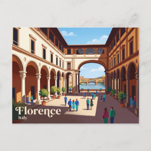 Cartão Postal Galeria Uffizi Itália