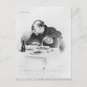 Cartão Postal Galerie physionomique'', leciona Une