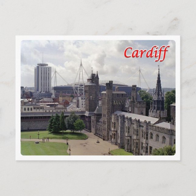 Cartão Postal Gales - Cardiff - (Frente)