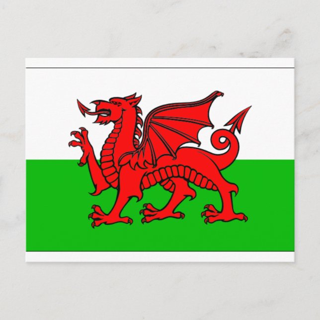 Cartão Postal Gales Flag (Frente)