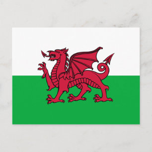 Cartão Postal Gales - Welsh Flag