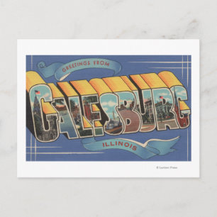 Cartão Postal Galesburg, Illinois - Grande Letra Cena 2