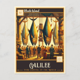 Cartão Postal Galilee, Rhode Island | Vintage