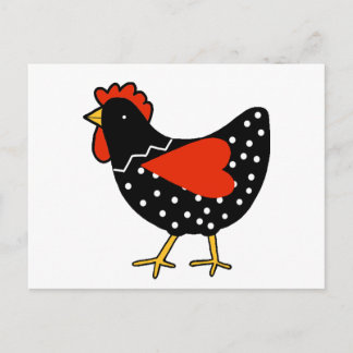Cartão Postal Galinha de Bolinhas