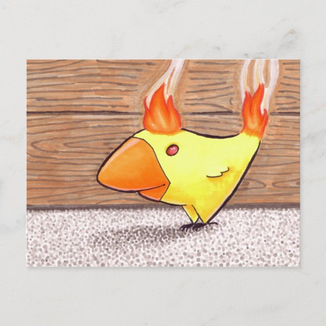 Cartão postal Galinha de Fogo (Frente)