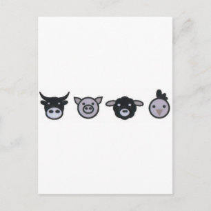 Cartão Postal galinha de vaca