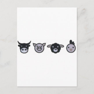 Cartão Postal galinha de vaca