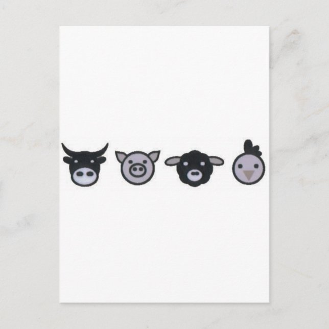 Cartão Postal galinha de vaca (Frente)