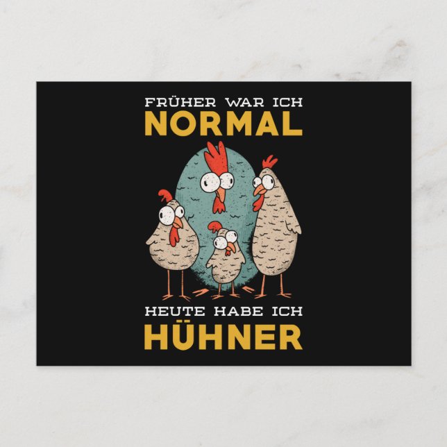 Cartão Postal Galinha Diz Coisas Engraçadas (Frente)