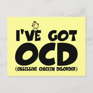 Cartão Postal Galinha engraçada OCD