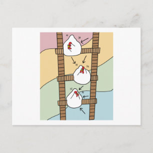 Cartão Postal Galinha Louca Engraçada